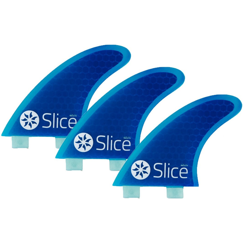 2025 Slice Ultralight Hex Core S7 FCS Compatible Surfboard Fins SLI-03 - Blue
